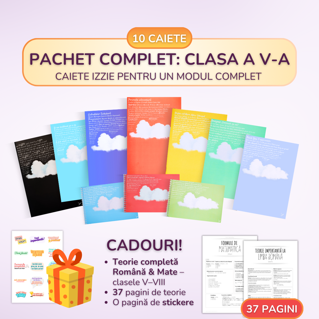 Pachet complet 10 Caiete Izzie: Clasa a V-a, Modulul 3