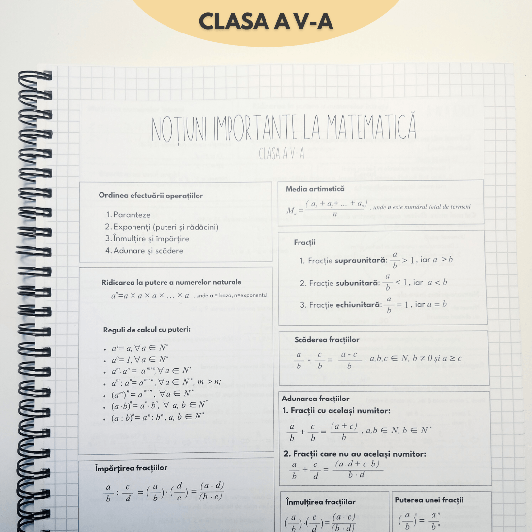 Caiet de Performanță: Matematică (Sistemul Complet clasele V-VIII)